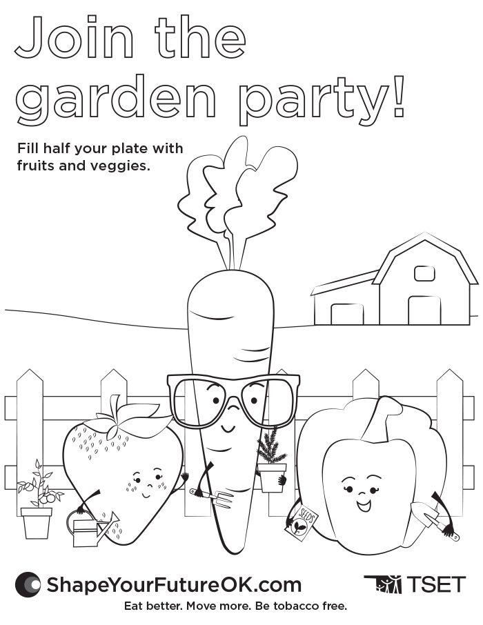 garden part coloring page download