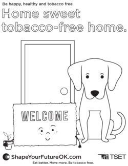 Tobacco-Free Home Coloring Page Download