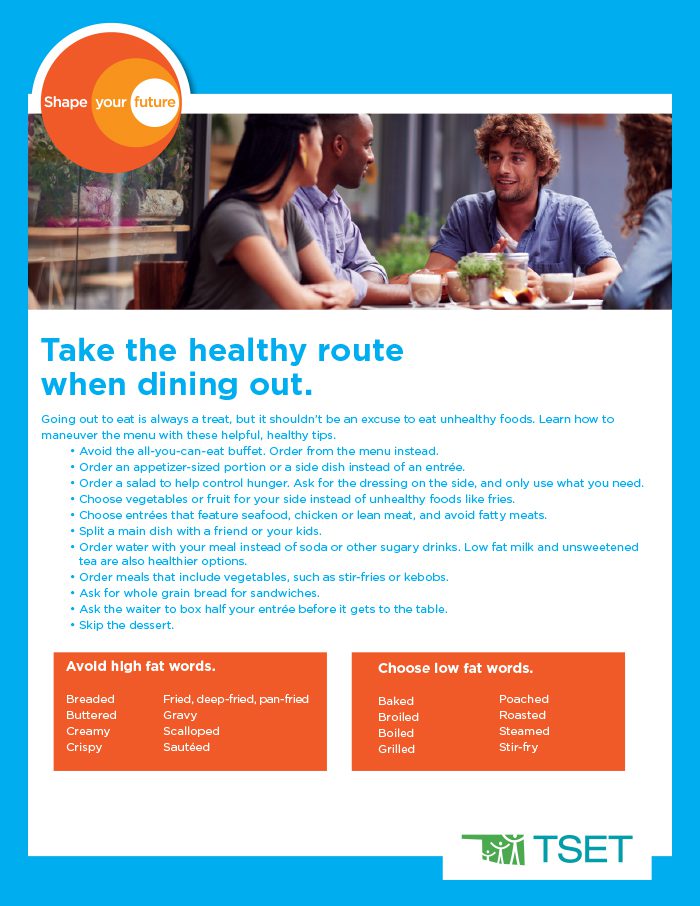 Eating Healthy While Eating Out Flyer Download