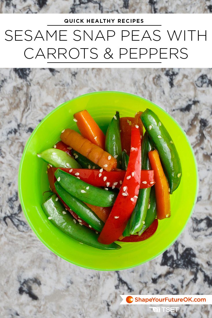 Sesame Snap Peas with Carrots & Peppers