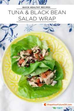 tuna and black bean salad wrap