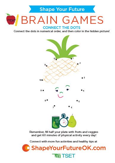brain games: connect the dots pineapple worksheet download