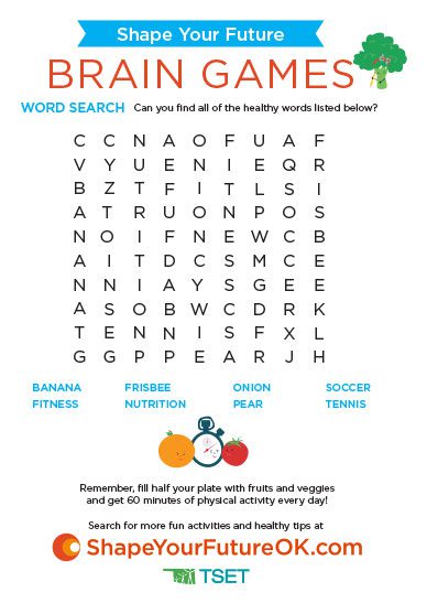 brain games: word search worksheet download