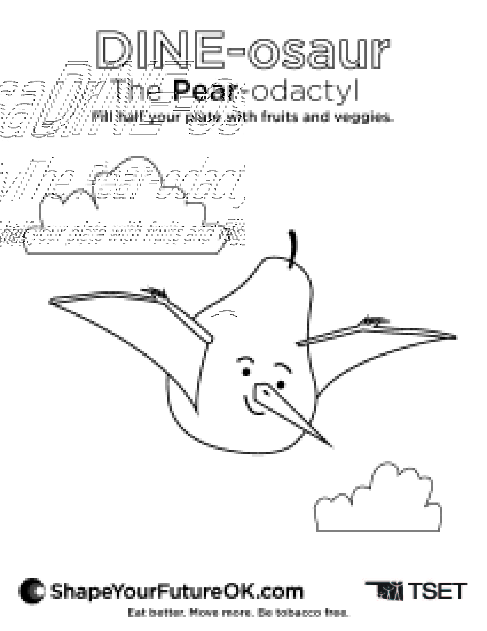 Pear-odactyl Coloring Page Download