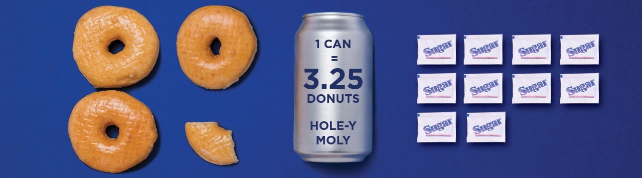 Can of Soda and donuts
