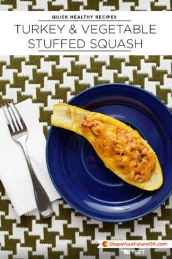 turkey and vegetable stuffed squash