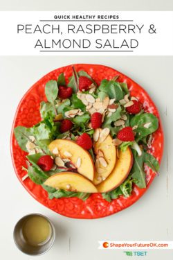 peach raspberry and almond salad