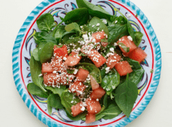 watermelon basil mint salad