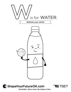 W is for Water Coloring Page Download