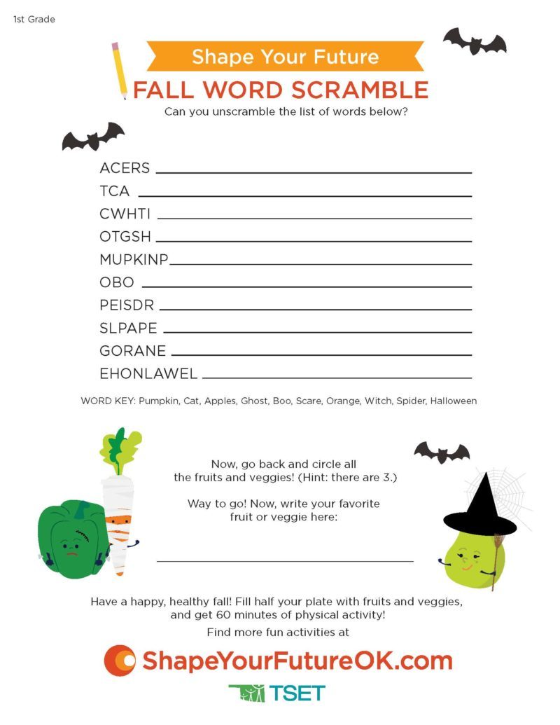 Halloween Classroom Activity Sheets 1st Grade Download