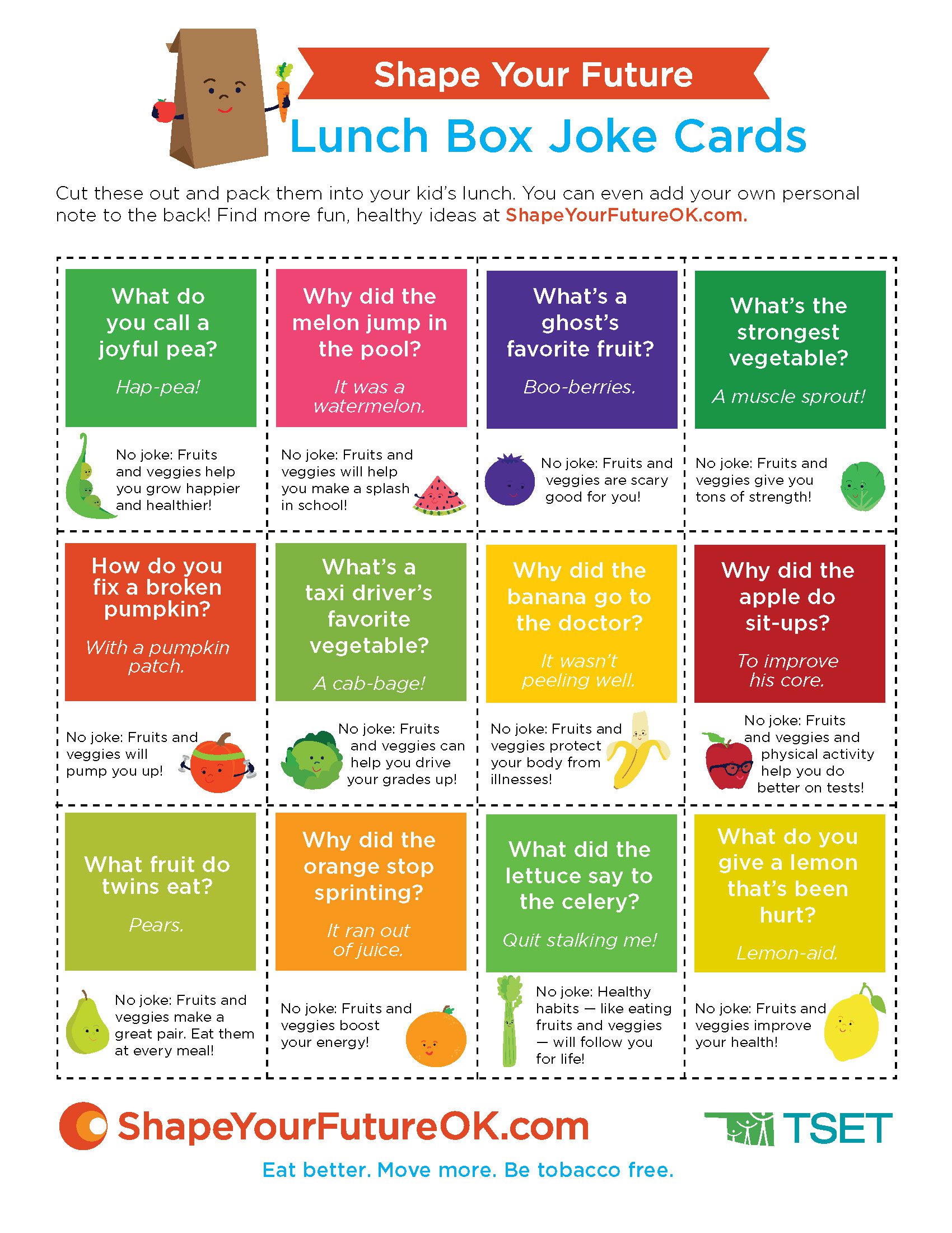 lunch joke cards worksheet download