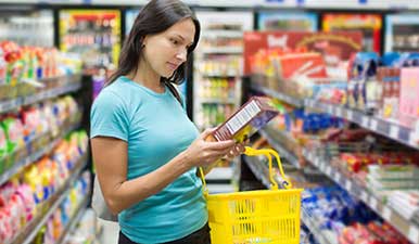 grocery shopping nutrition label