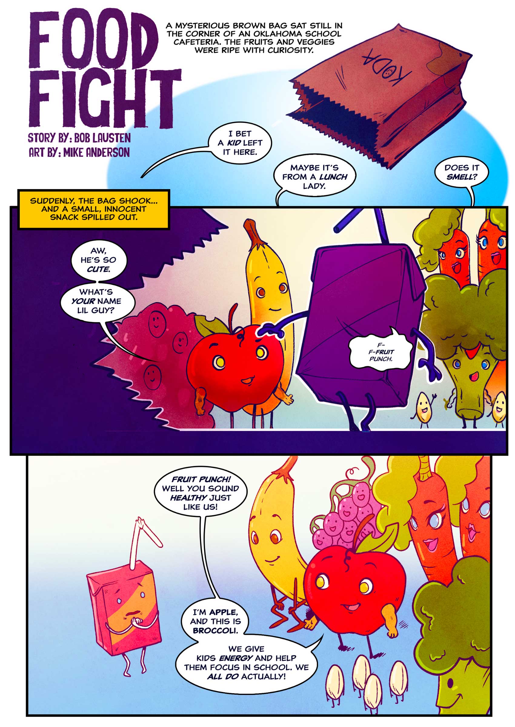 Fruit And Vegetable Comic