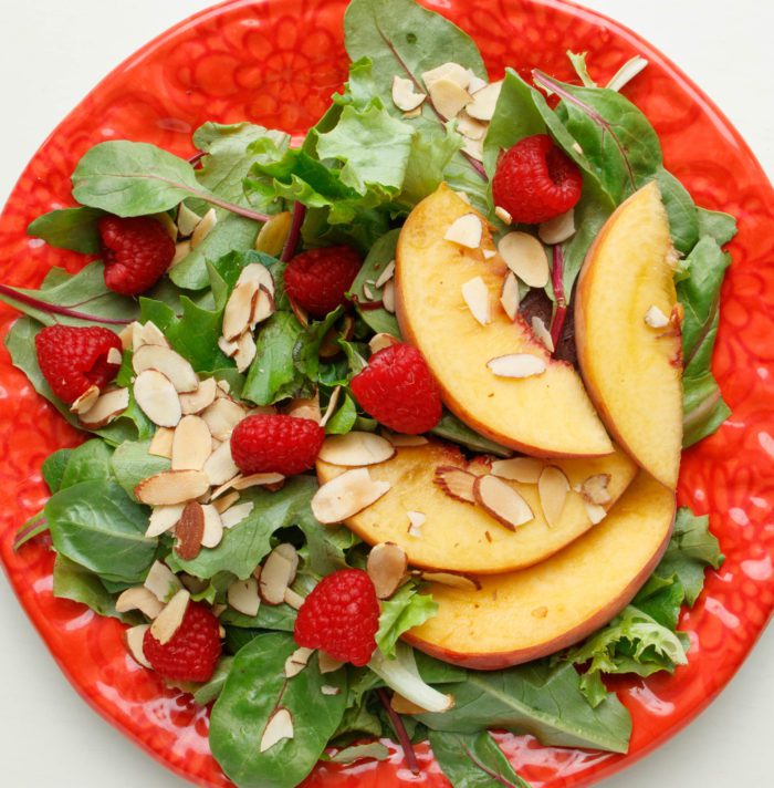 raspberry almond salad
