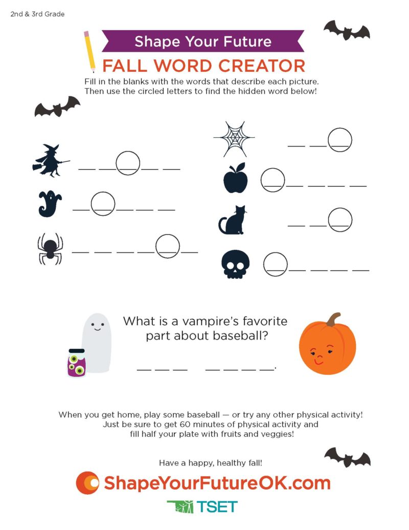fall word creator 2nd and 3rd grade download
