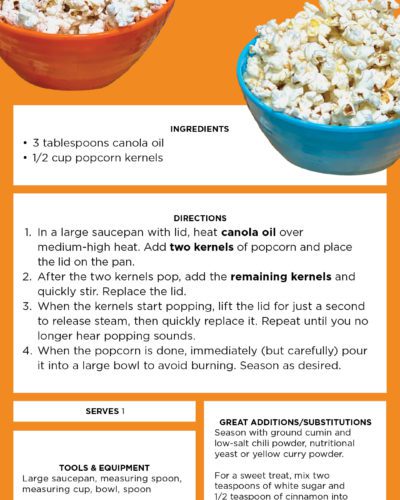 Healthy Stovetop Popcorn recipe