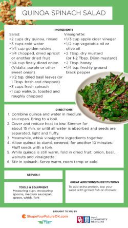 Quinoa and spinach salad recipe