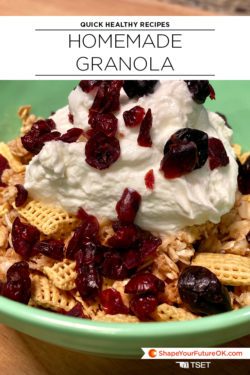 Quick healthy recipes: homemade granola