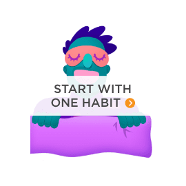start with one habit button