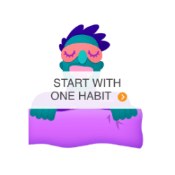 start with one habit button