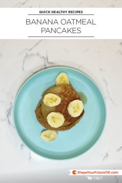 Banana Oatmeal Pancakes quick healthy recipe