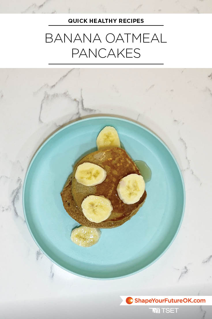 Banana Oatmeal Pancakes quick healthy recipe