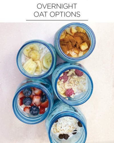 quick healthy recipes: overnight oat options