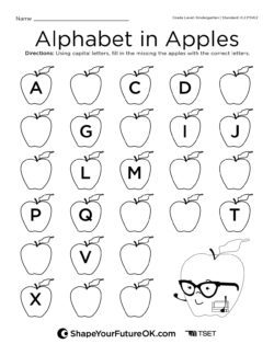 Alphabet in apples