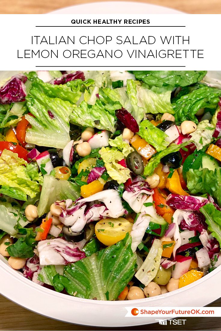 Italian chop salad with lemon oregano vinaigrette quick healthy recipes