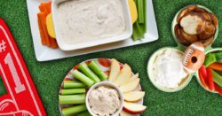 Healthy game dips and snacks