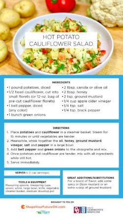 hot potato cauliflower salad
