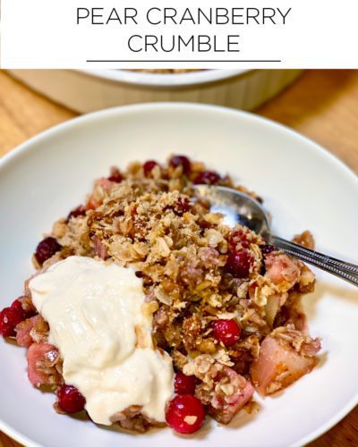 pear cranberry crumble recipe