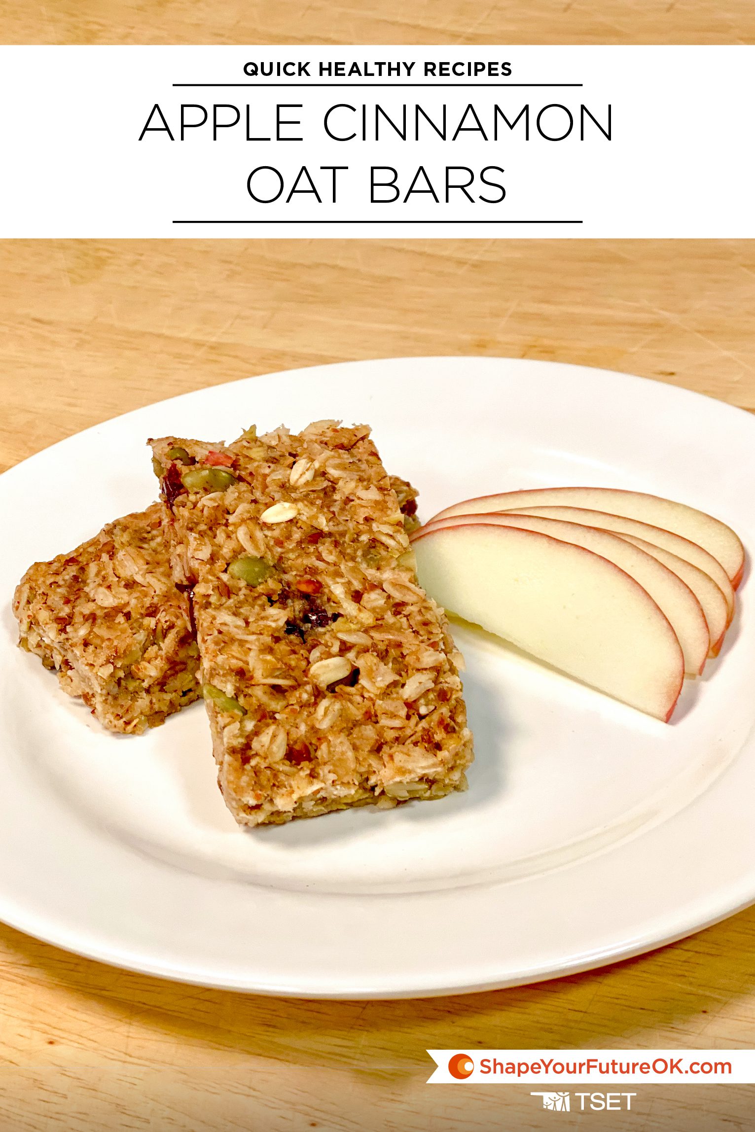 Apple cinnamon oat bars